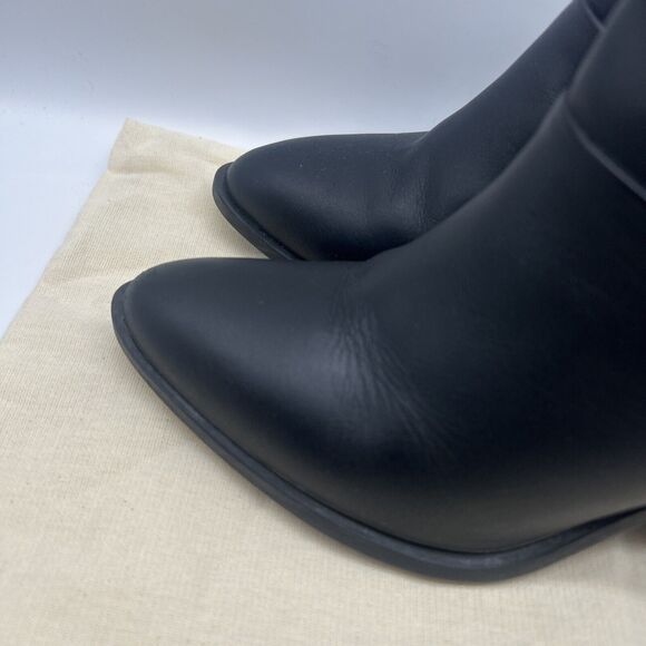 Nisolo Ankle Boots Womens 8 Black Heel Dari Commuter Leather Minimal - Picture 5 of 10